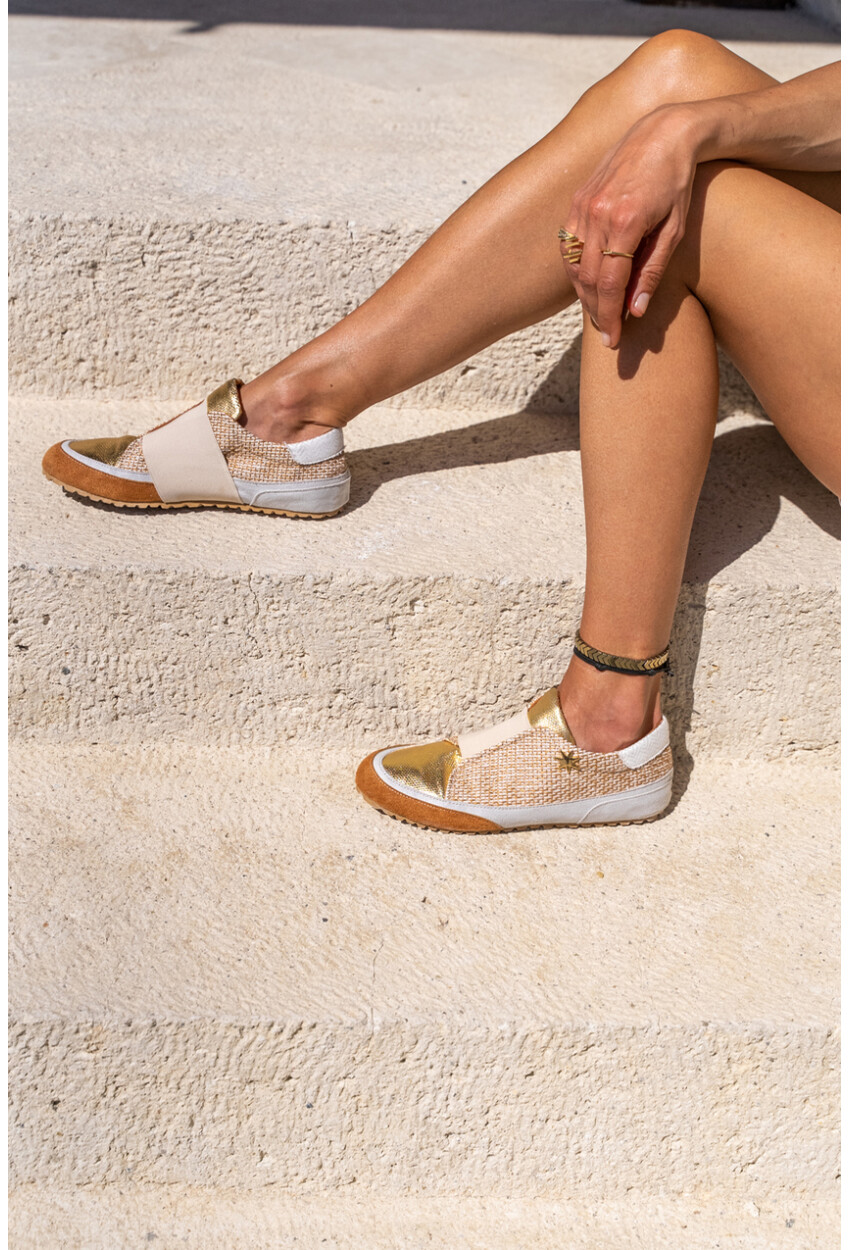 Guki35 Kadın Bej Günlük Rahat Vegan Sun Sneaker Gk-Spica029