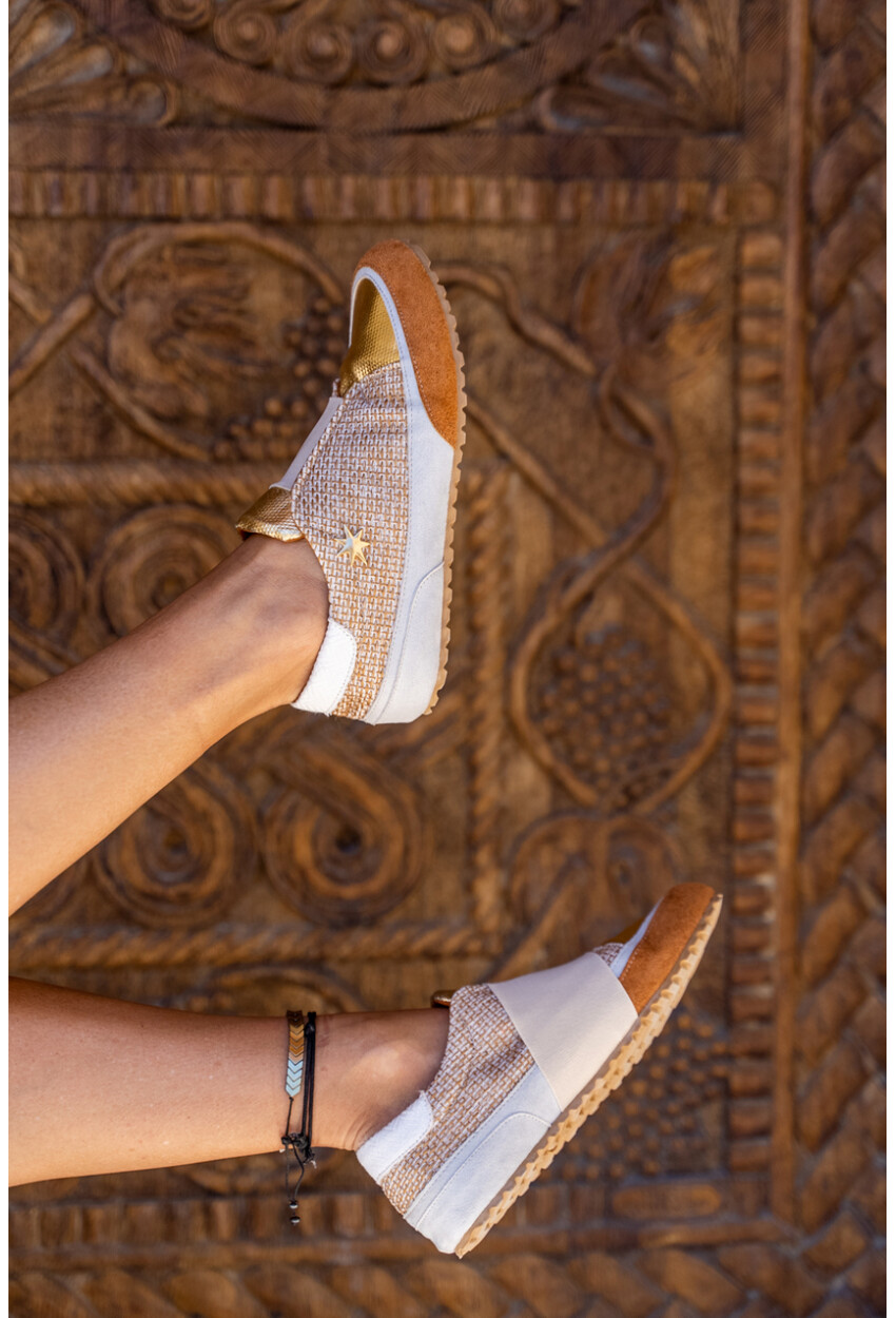 Guki35 Kadın Bej Günlük Rahat Vegan Sun Sneaker Gk-Spica029