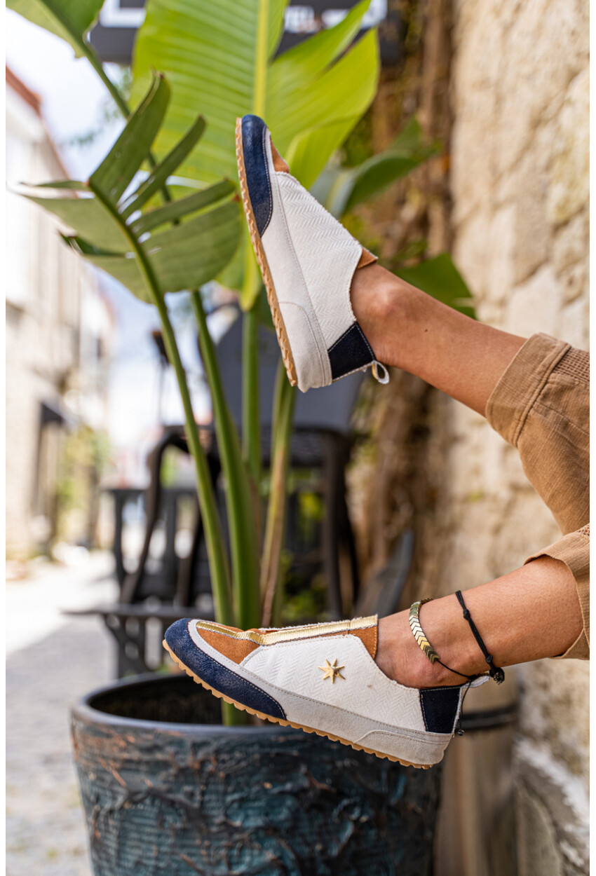 Guki35 Kadın Beyaz Günlük Rahat Vegan Creativity Sneaker