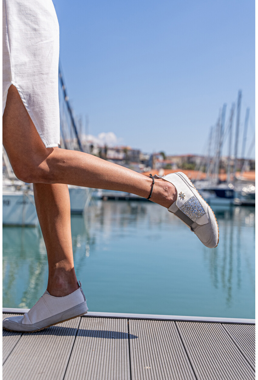Guki35 Kadın Beyaz Günlük Rahat Vegan Good View Sneaker Gk-Orionis011
