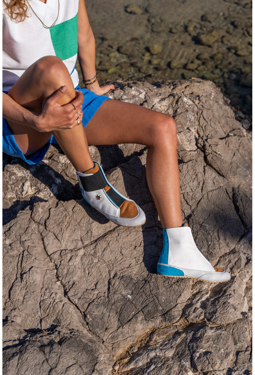 Guki35 Kadın Beyaz Günlük Rahat Vegan World High Top Sneaker Gk-Puppis019