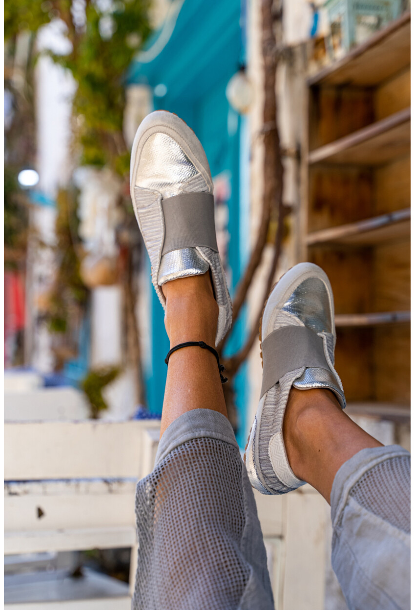 Guki35 Kadın Gri Günlük Rahat Vegan Rain Sneaker