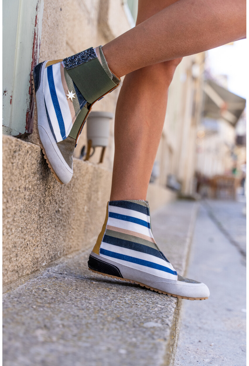 Guki35 Kadın Haki Günlük Rahat Vegan You High Top Sneaker Gk-Puppis017