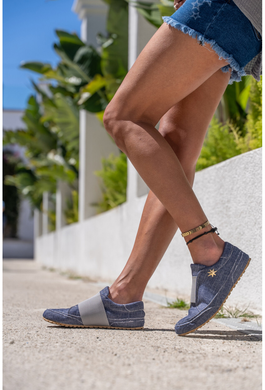 Guki35 Kadın Lacivert Günlük Rahat Vegan Whole Sneaker Gk-Spica030