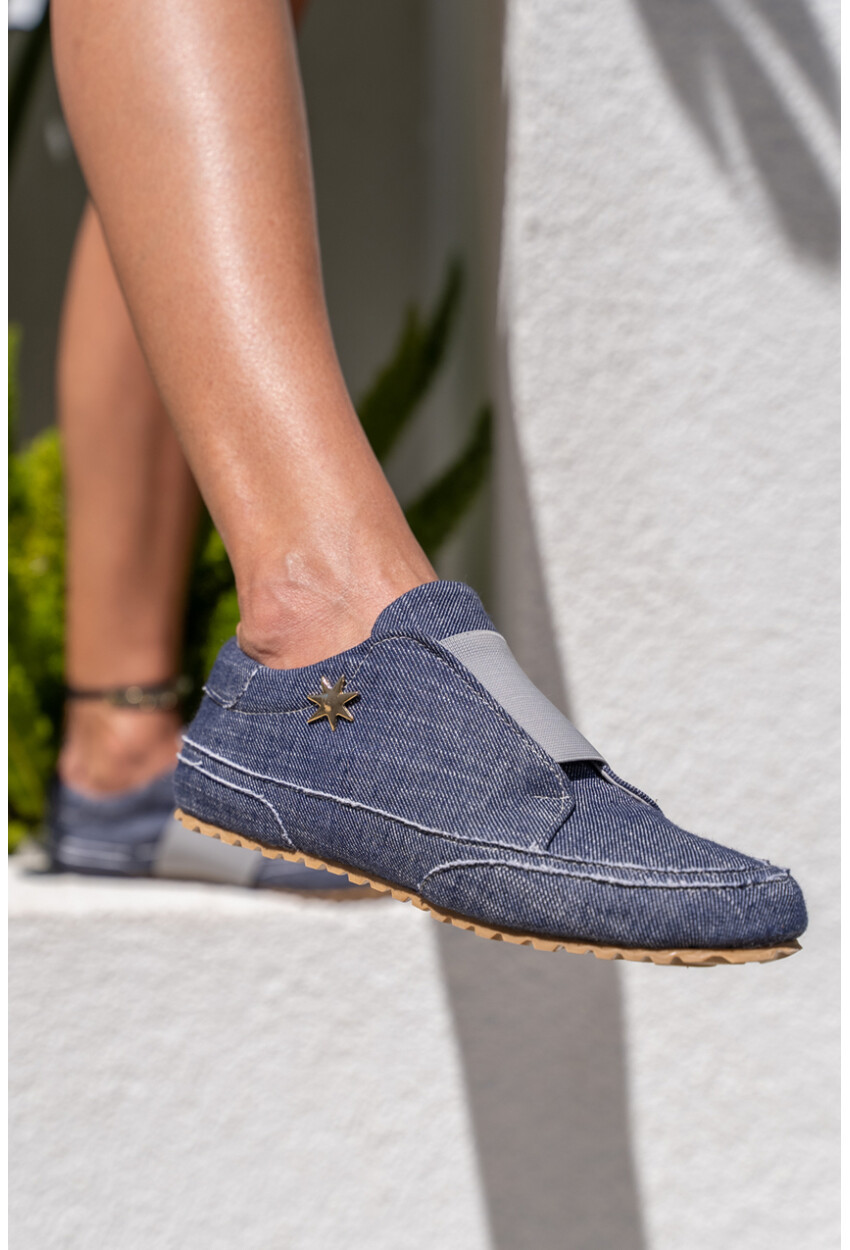 Guki35 Kadın Lacivert Günlük Rahat Vegan Whole Sneaker Gk-Spica030