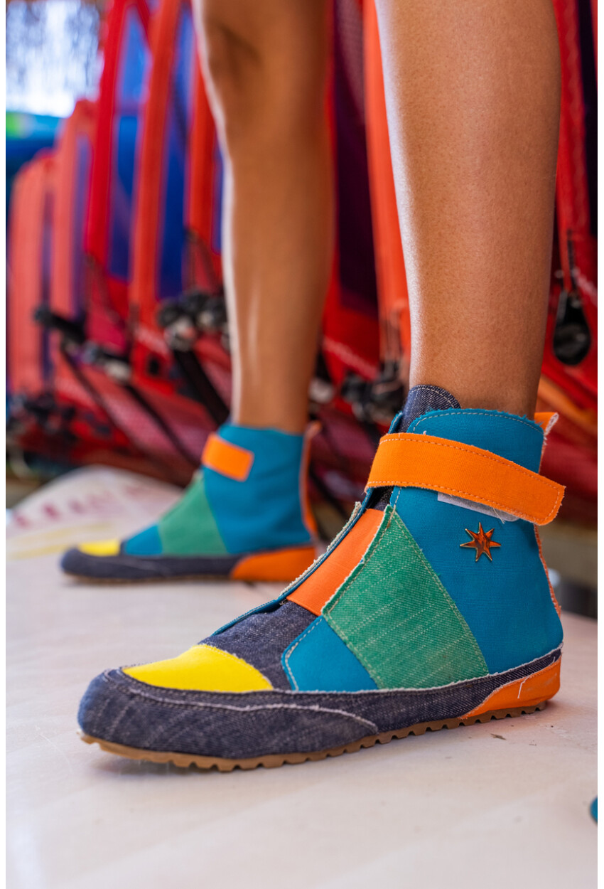 Guki35 Kadın Multi Günlük Rahat Vegan Love High Top Sneaker Gk-Leporis009