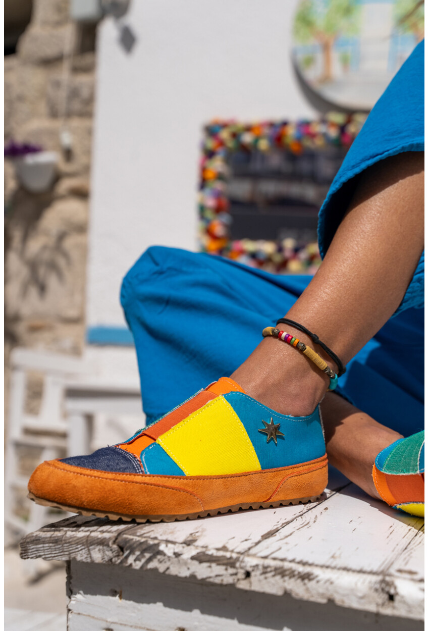 Guki35 Kadın Multi Günlük Rahat Vegan Rainbow Sneaker