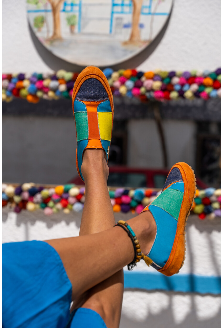 Guki35 Kadın Multi Günlük Rahat Vegan Rainbow Sneaker