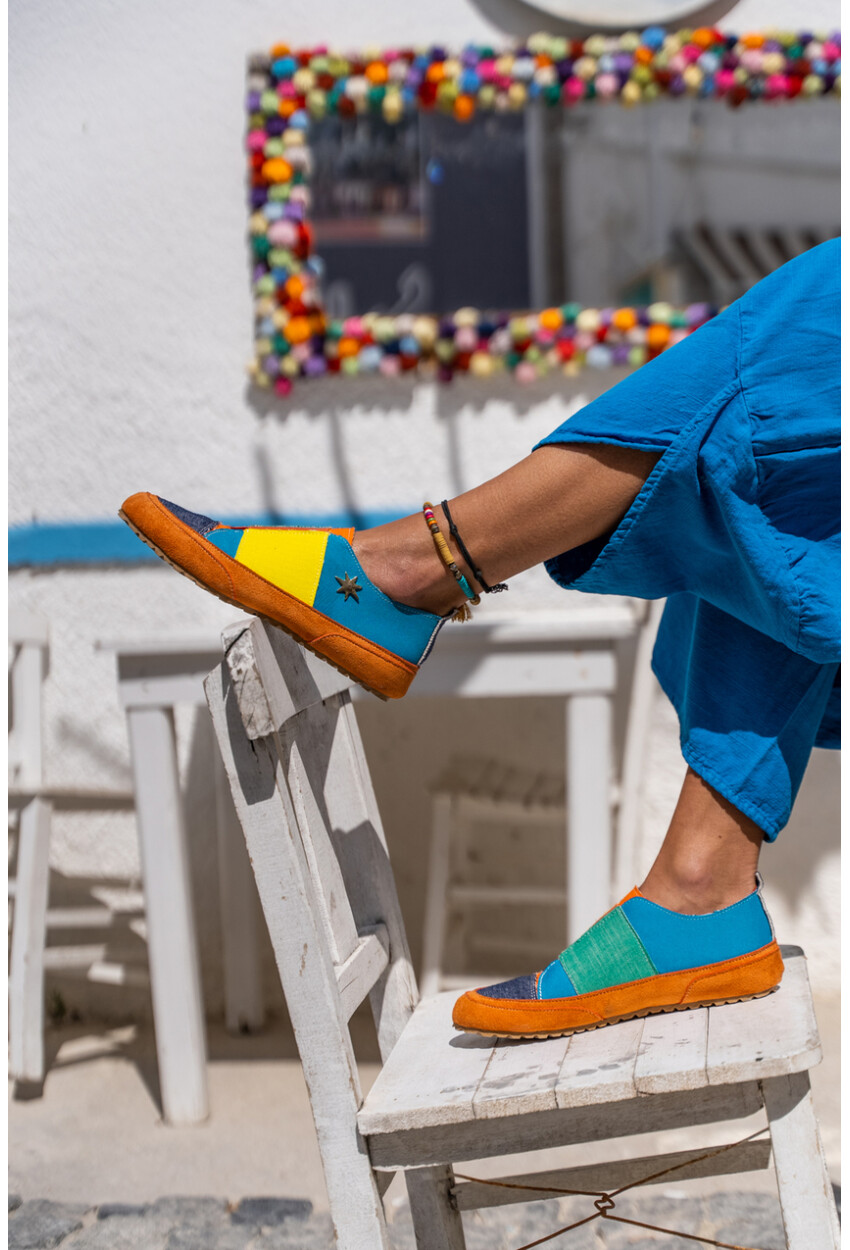 Guki35 Kadın Multi Günlük Rahat Vegan Rainbow Sneaker