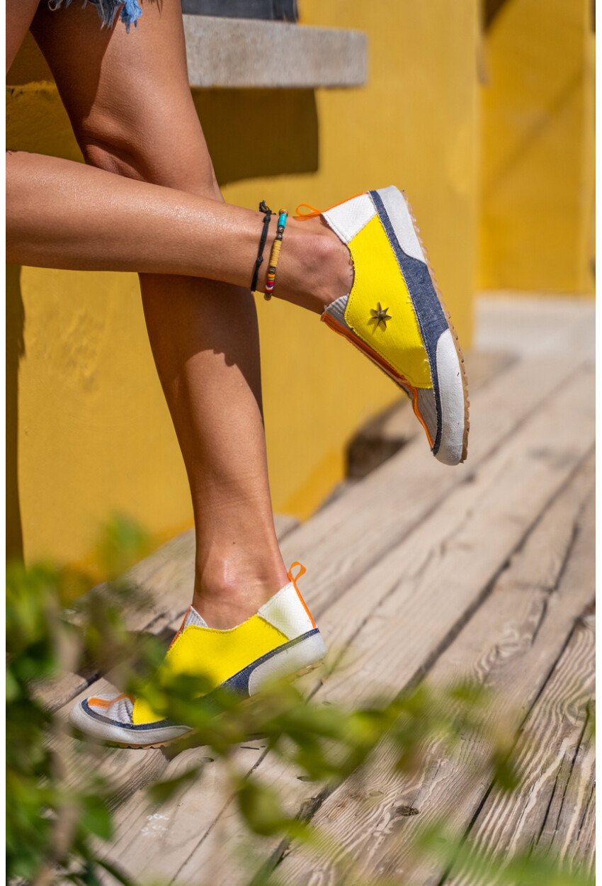 Guki35 Kadın Sarı Günlük Rahat Vegan Dance Sneaker Gk-Rigel020