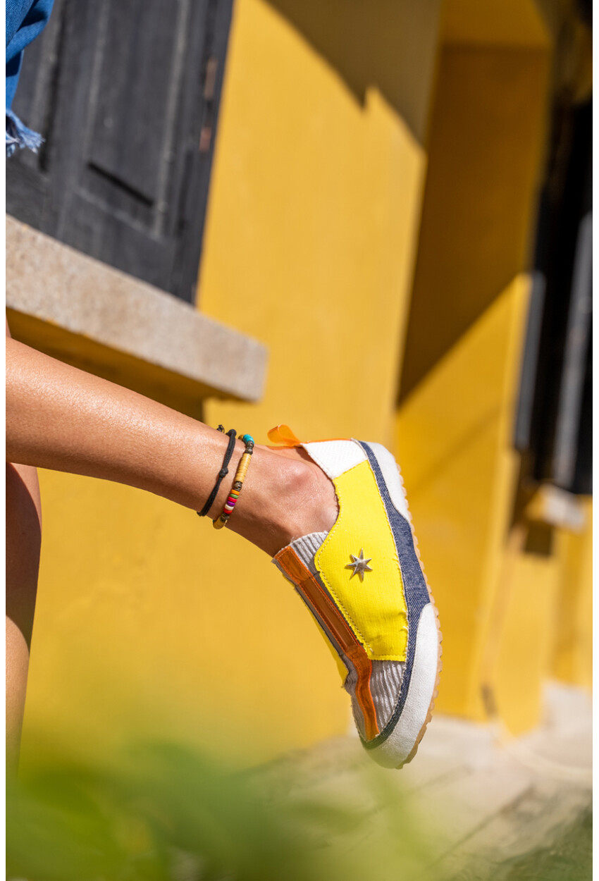 Guki35 Kadın Sarı Günlük Rahat Vegan Dance Sneaker Gk-Rigel020