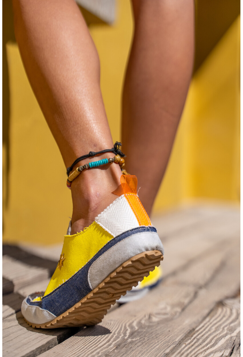Guki35 Kadın Sarı Günlük Rahat Vegan Dance Sneaker Gk-Rigel020