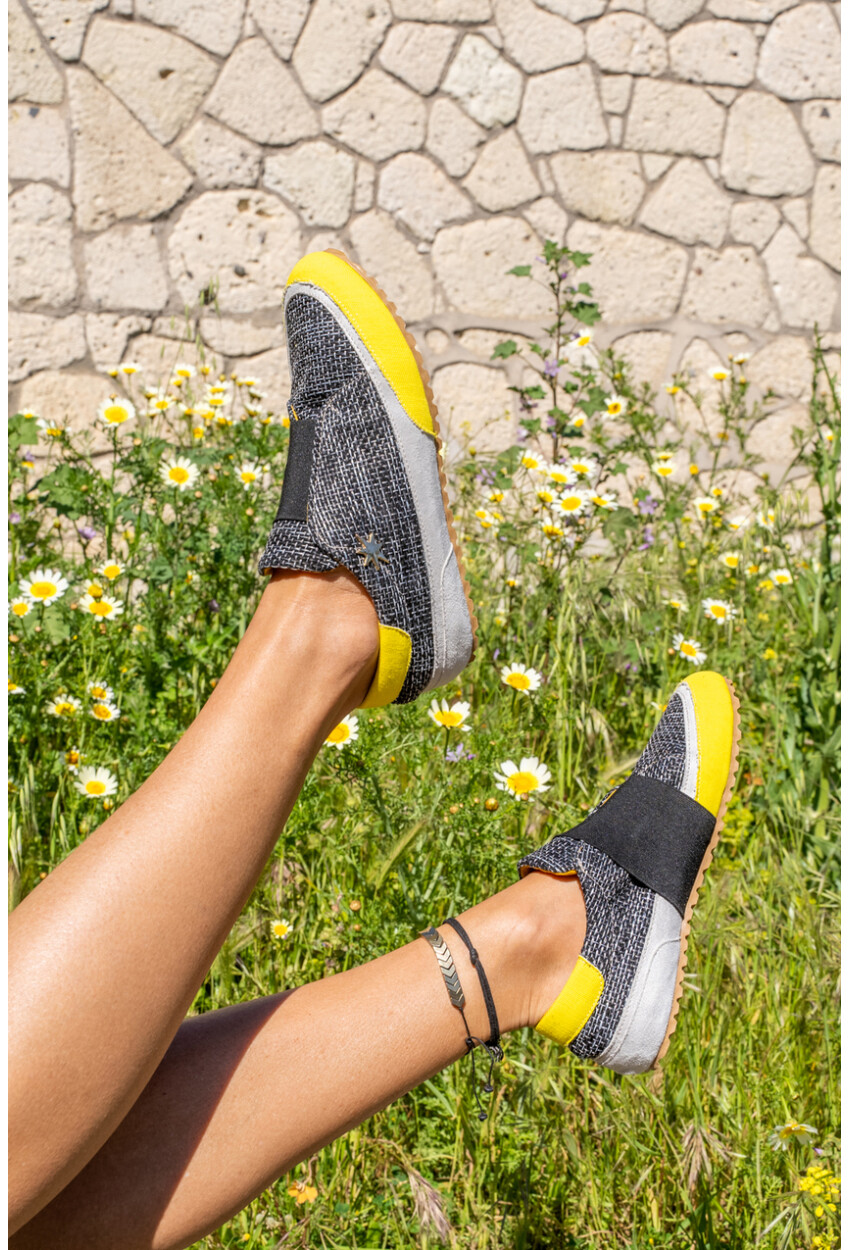 Guki35 Kadın Siyah Günlük Rahat Vegan No One Sneaker Gk-Spica027
