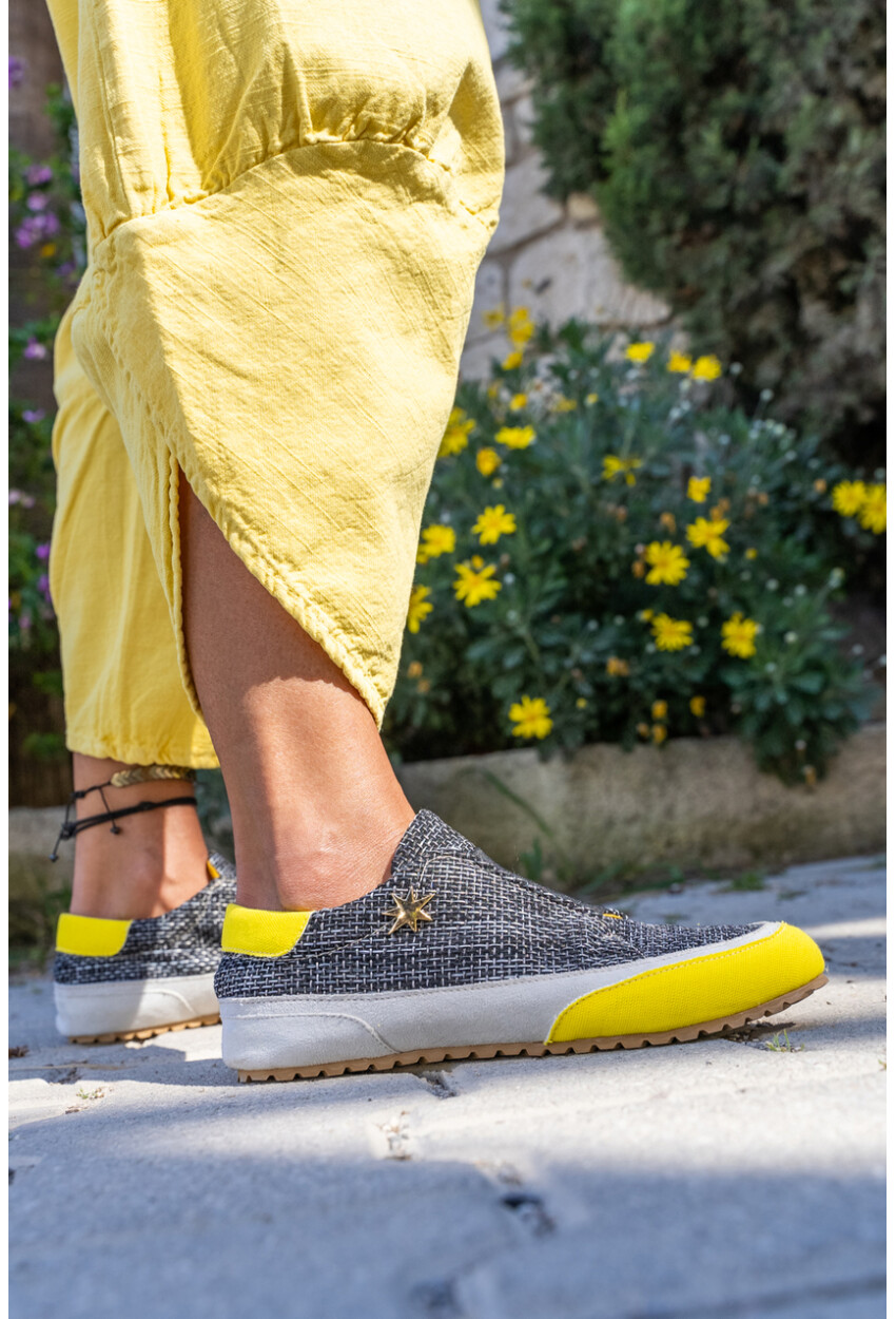 Guki35 Kadın Siyah Günlük Rahat Vegan No One Sneaker Gk-Spica027