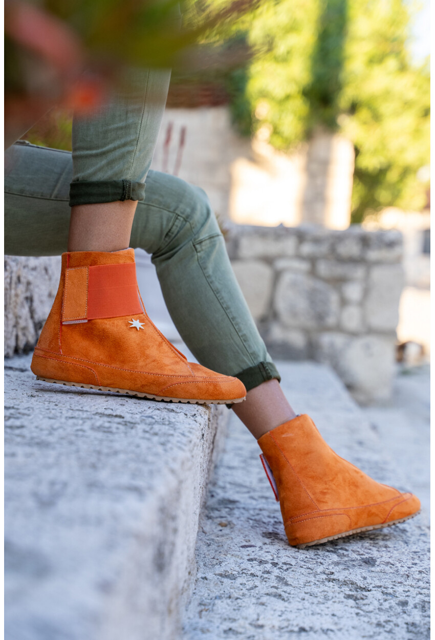 Guki35 Kadın Turuncu Günlük Rahat Vegan One High Top Sneaker Gk-Puppis018