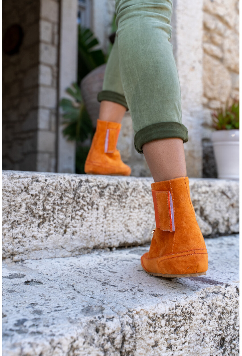 Guki35 Kadın Turuncu Günlük Rahat Vegan One High Top Sneaker Gk-Puppis018