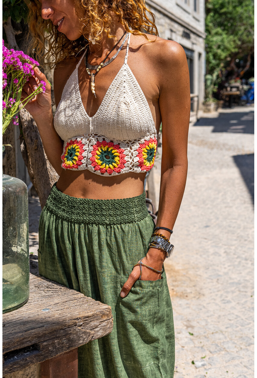 Kadın Bej Handmade Örme Bralet Rsd3020