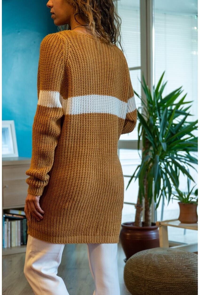 Kadın Camel Triko Hırka GK-CCK16005