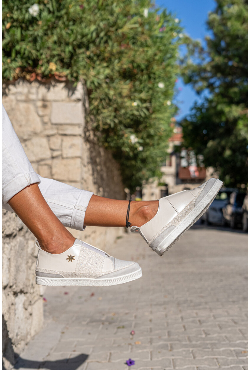 Guki35 Kadın Ekru Günlük Rahat Vegan Faith Sneaker Gk-Orionis036