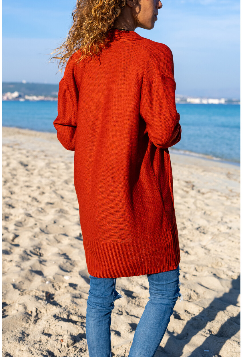 Womens Tile Double Pocket Cardigan GK-CCK74000
