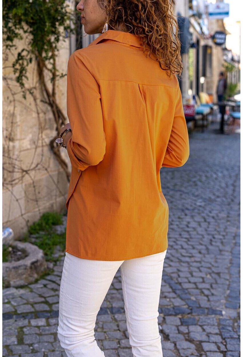 Womens Tile Side Snaps Soft Textured Shirt BST6435