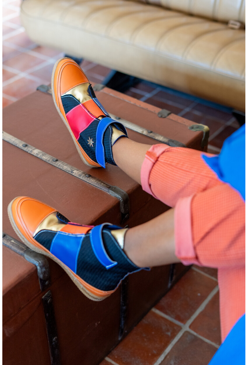 Guki35 Kadın Multi Günlük Rahat Vegan Action High Top Sneaker Gk-Leporis034