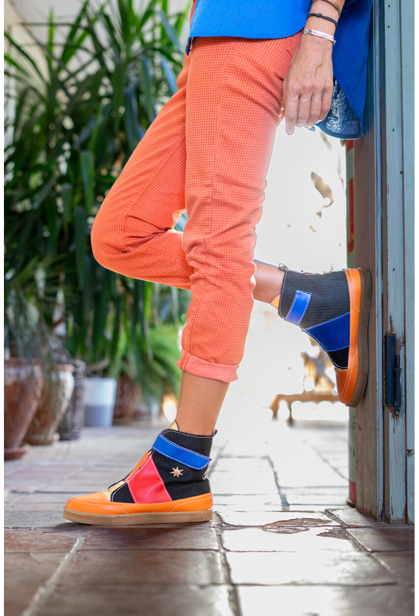 Guki35 Kadın Multi Günlük Rahat Vegan Action High Top Sneaker Gk-Leporis034