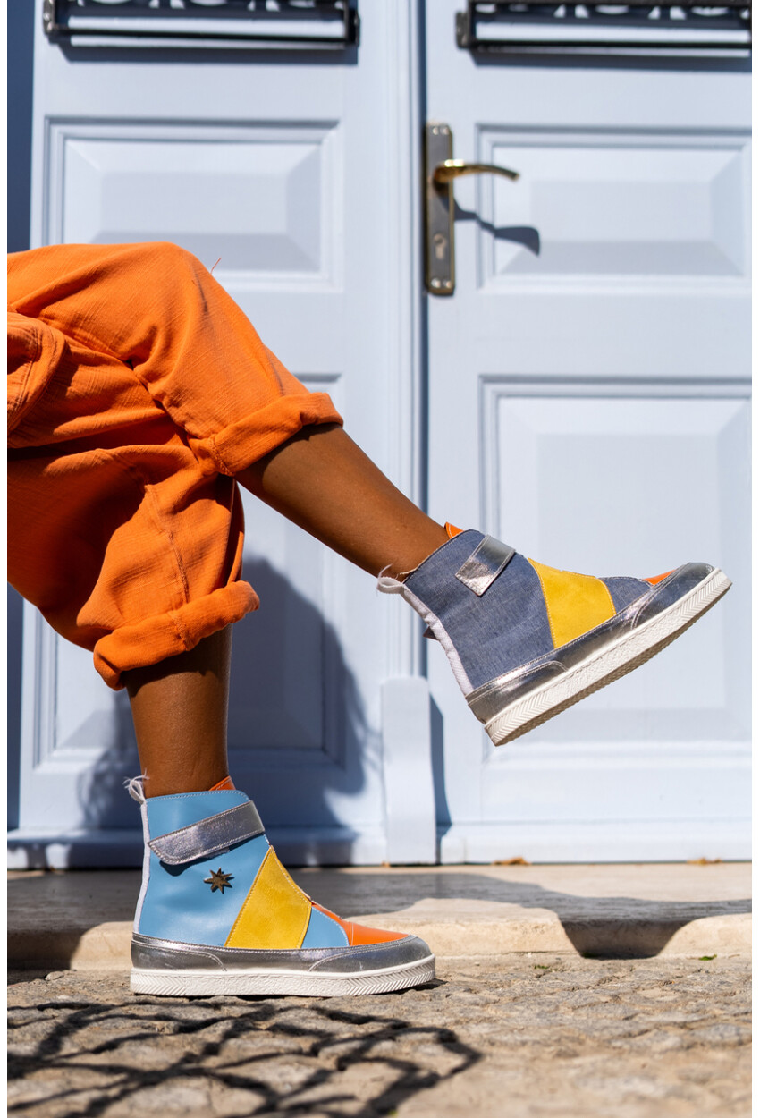 Guki35 Kadın Multi Günlük Rahat Vegan Adventure High Top Sneaker Gk-Leporis033