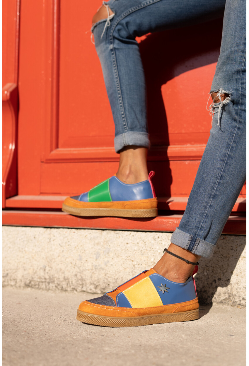 Guki35 Kadın Multi Günlük Rahat Vegan Smile Sneaker Gk-Orionis037