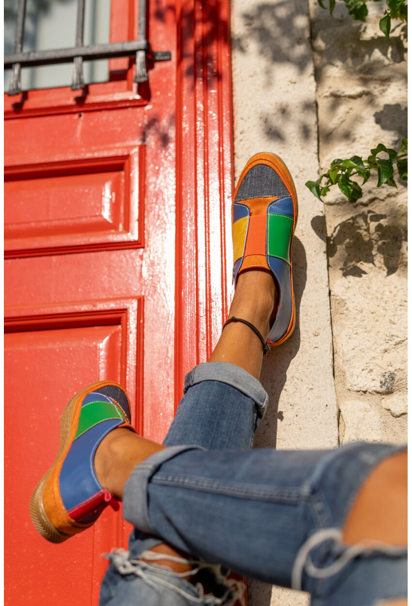Guki35 Kadın Multi Günlük Rahat Vegan Smile Sneaker Gk-Orionis037