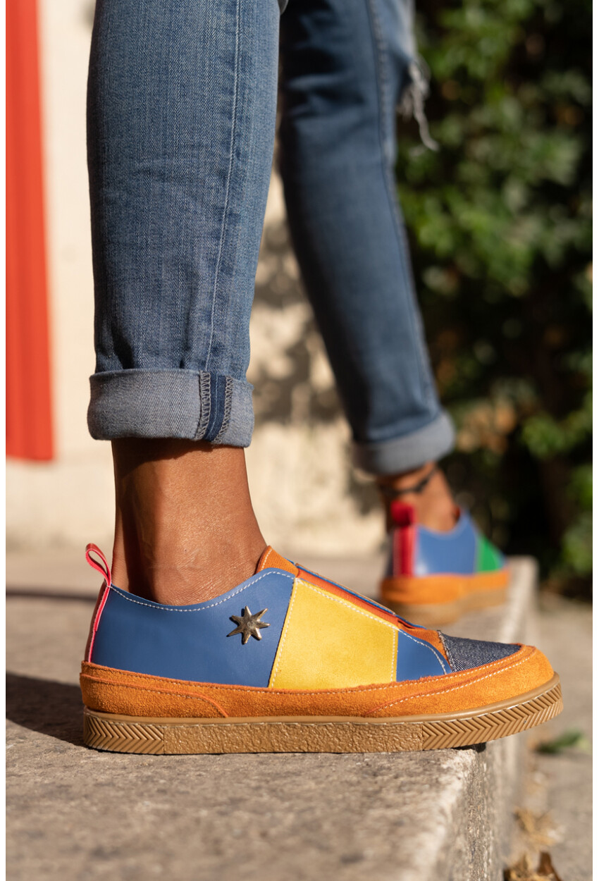 Guki35 Kadın Multi Günlük Rahat Vegan Smile Sneaker Gk-Orionis037