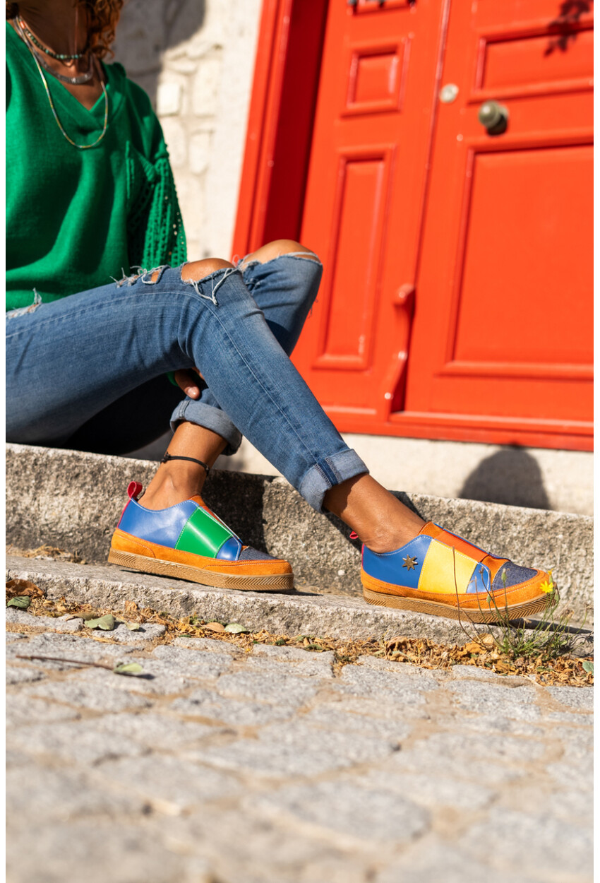 Guki35 Kadın Multi Günlük Rahat Vegan Smile Sneaker Gk-Orionis037
