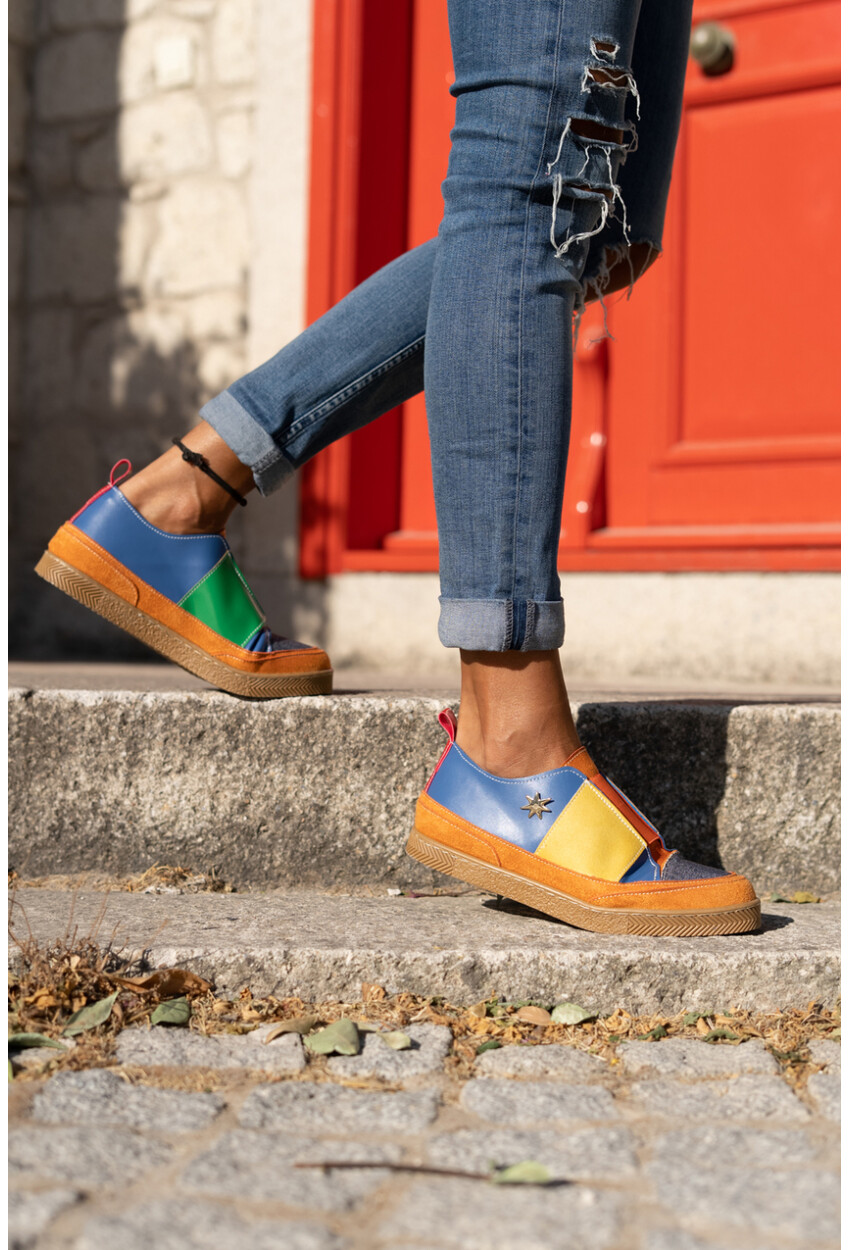 Guki35 Kadın Multi Günlük Rahat Vegan Smile Sneaker Gk-Orionis037