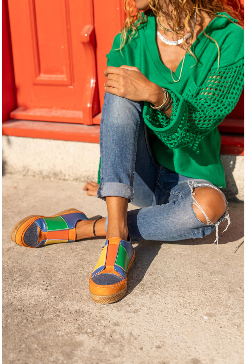 Guki35 Kadın Multi Günlük Rahat Vegan Smile Sneaker Gk-Orionis037