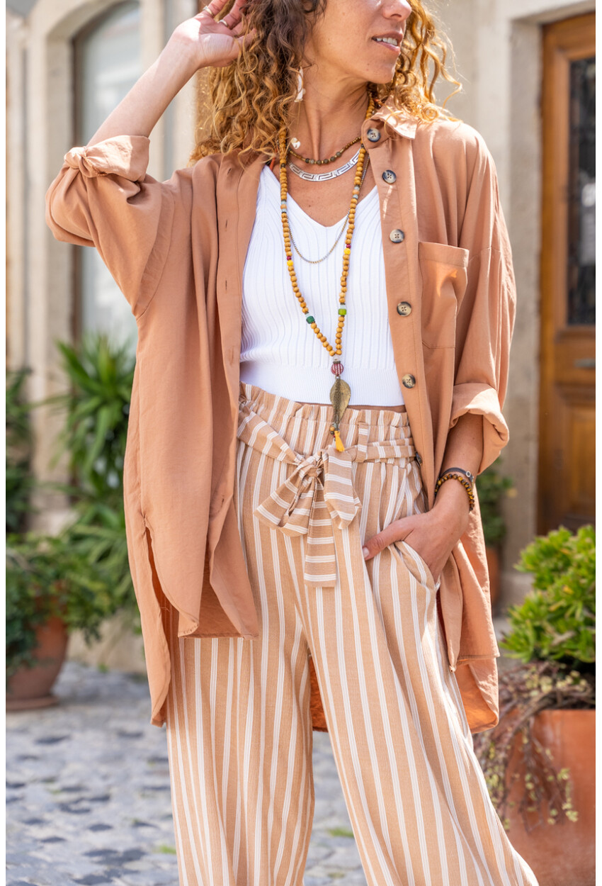 Kadın Pudra Tek Cep Gömlek 1St13