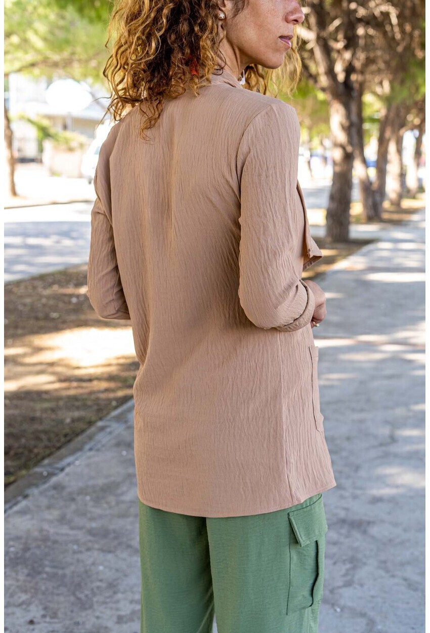 Womens Mink Pocket Shawl Collar Jacket BST2822