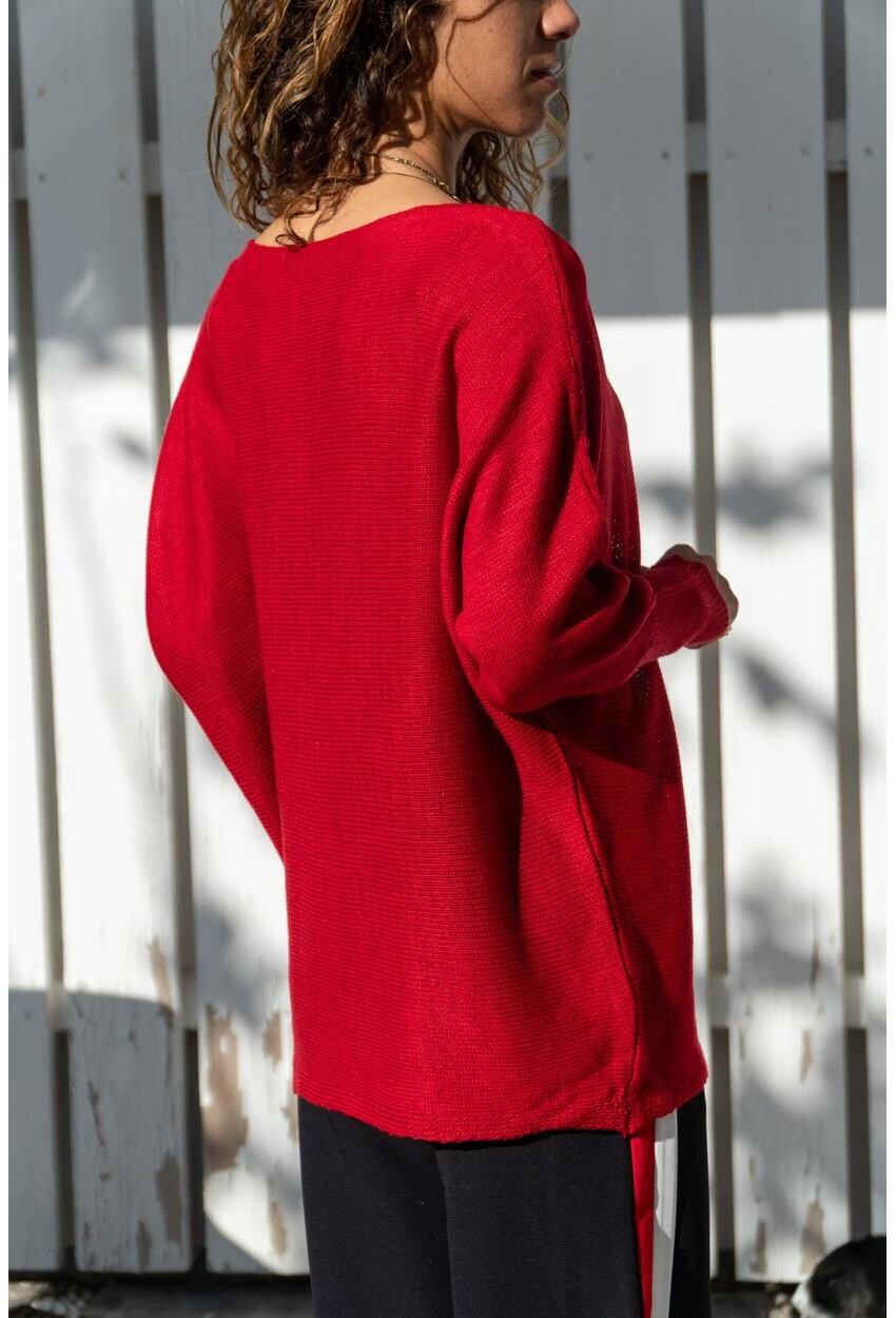 Womens Green Plain Bat Sweater GK-CCK13000