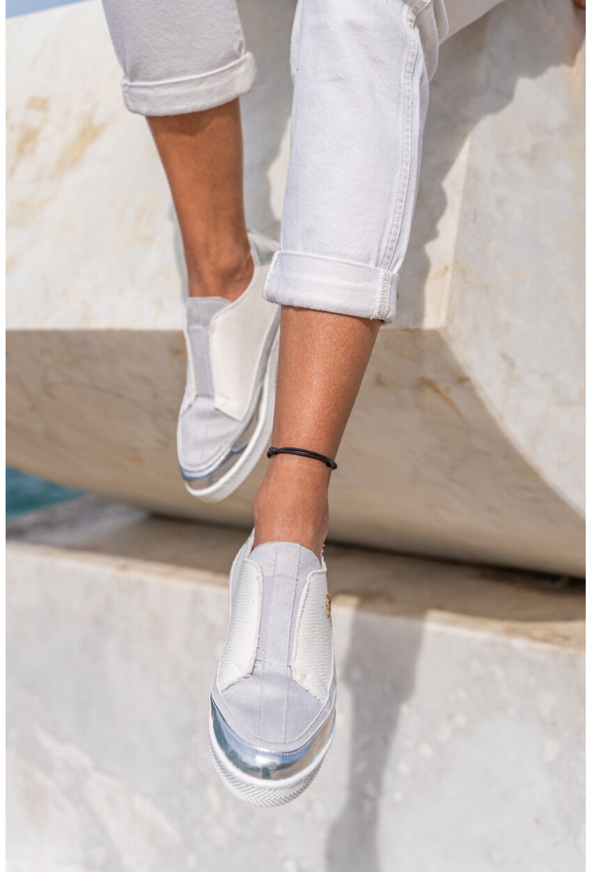 GUKI35 Kadın Bej Günlük Rahat Vegan Sail Sneaker RIGEL-076