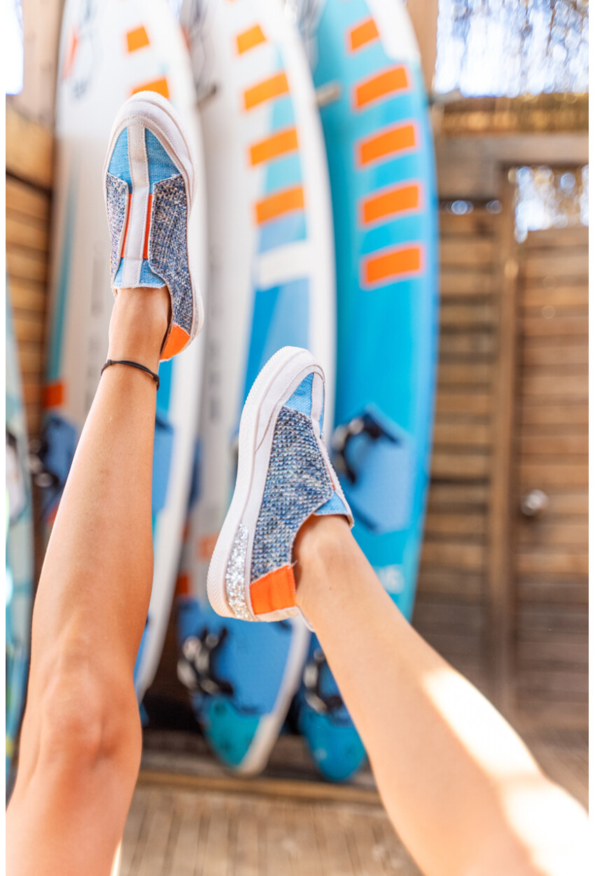 GUKI35 Kadın Bej Günlük Rahat Vegan Sky Fly Sneaker RIGEL-075