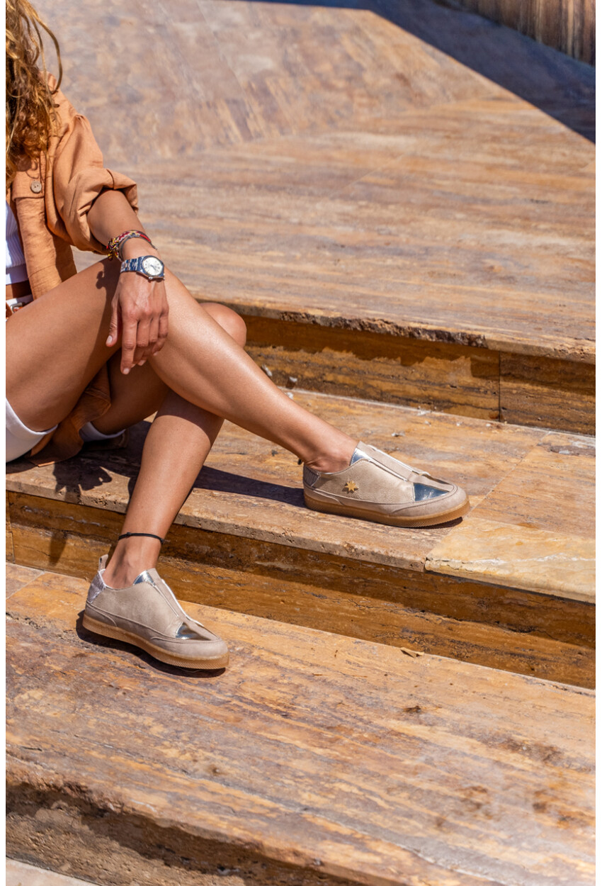 GUKI35 Kadın Bej Günlük Rahat Vegan Sunshine Sneaker