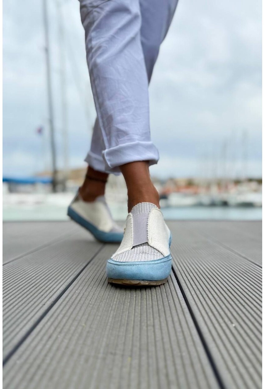 Guki35 Kadın Beyaz Günlük Rahat Vegan Fly Sneaker