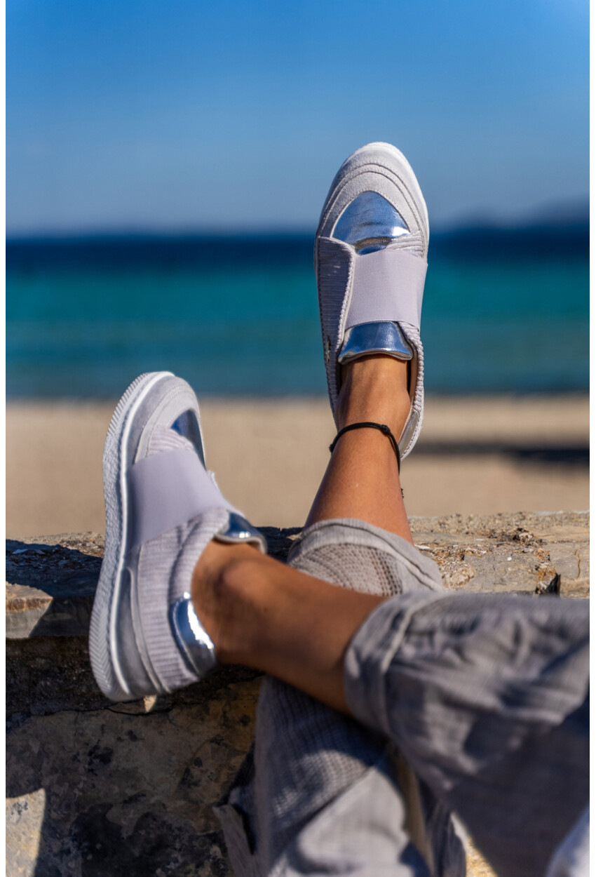 GUKI35 Kadın Gri Günlük Rahat Vegan Amazing Sneaker SPICA-073