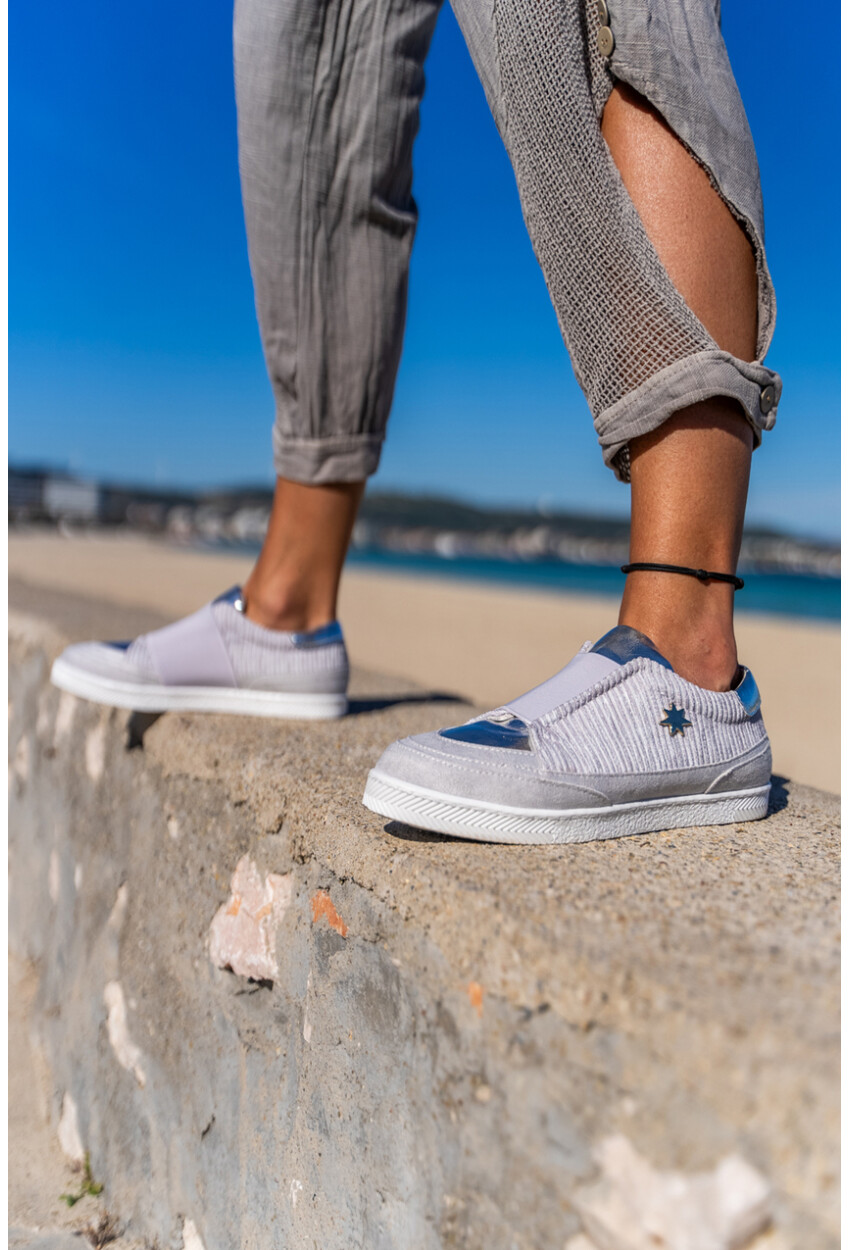 GUKI35 Kadın Gri Günlük Rahat Vegan Amazing Sneaker SPICA-073