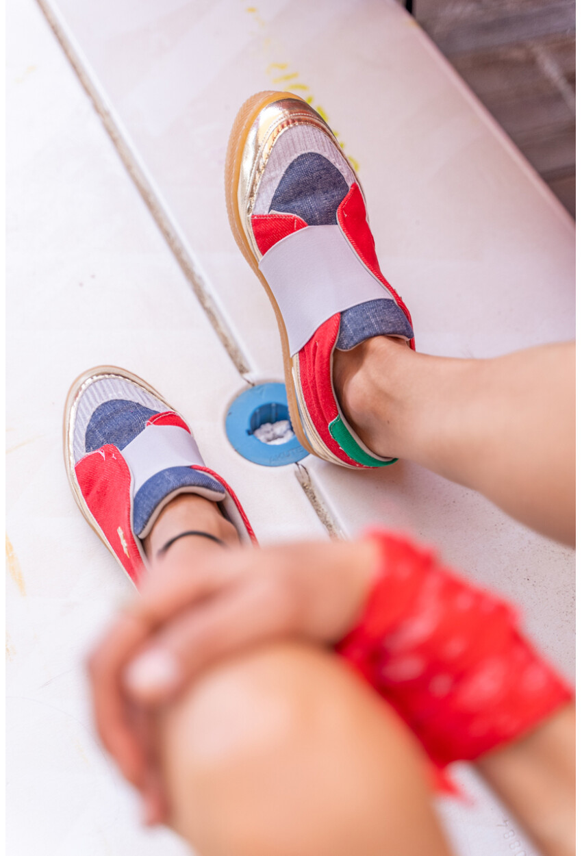 GUKI35 Kadın Kırmızı Günlük Rahat Vegan Crazy Sneaker