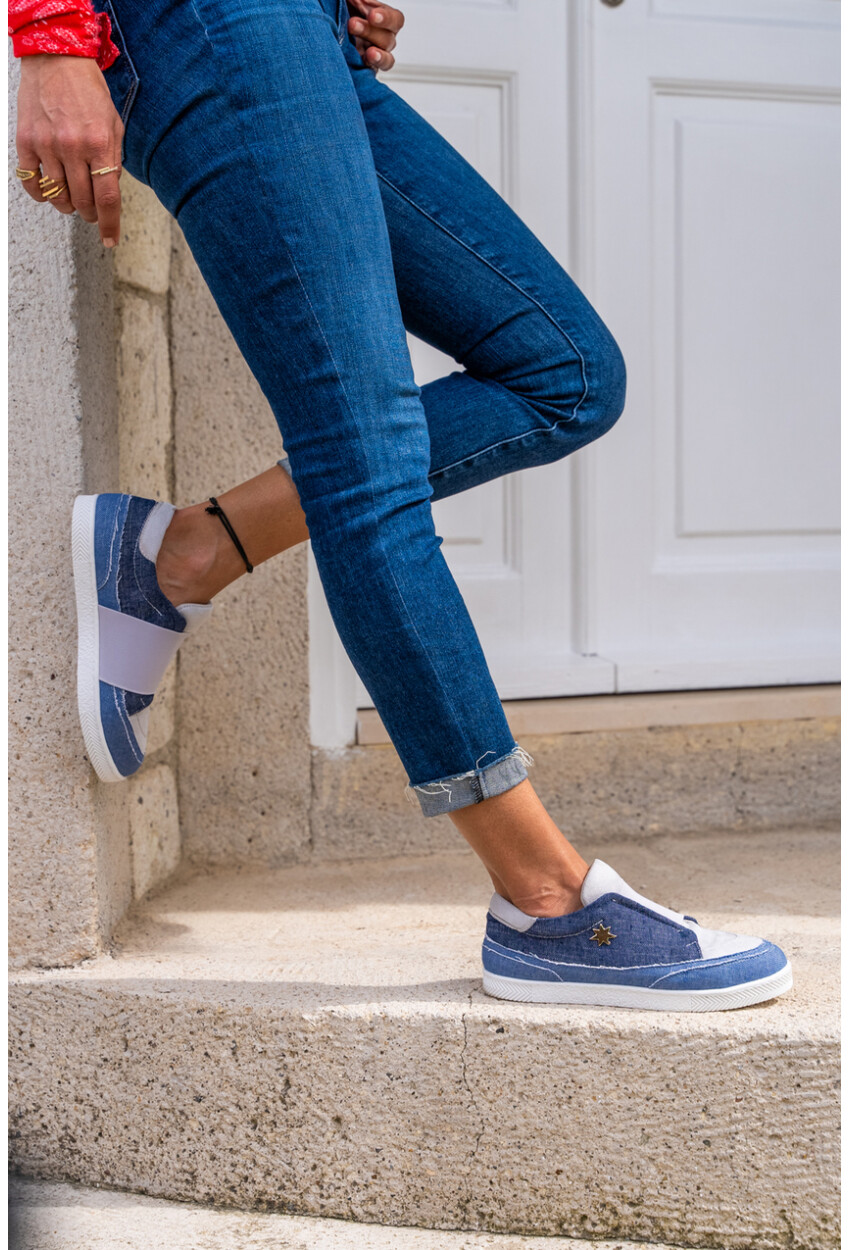 GUKI35 Kadın Lacivert Günlük Rahat Vegan Comfort Sneaker SPICA-070
