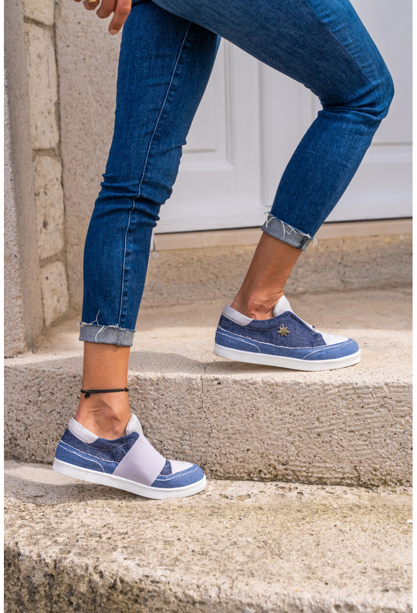 GUKI35 Kadın Lacivert Günlük Rahat Vegan Comfort Sneaker SPICA-070