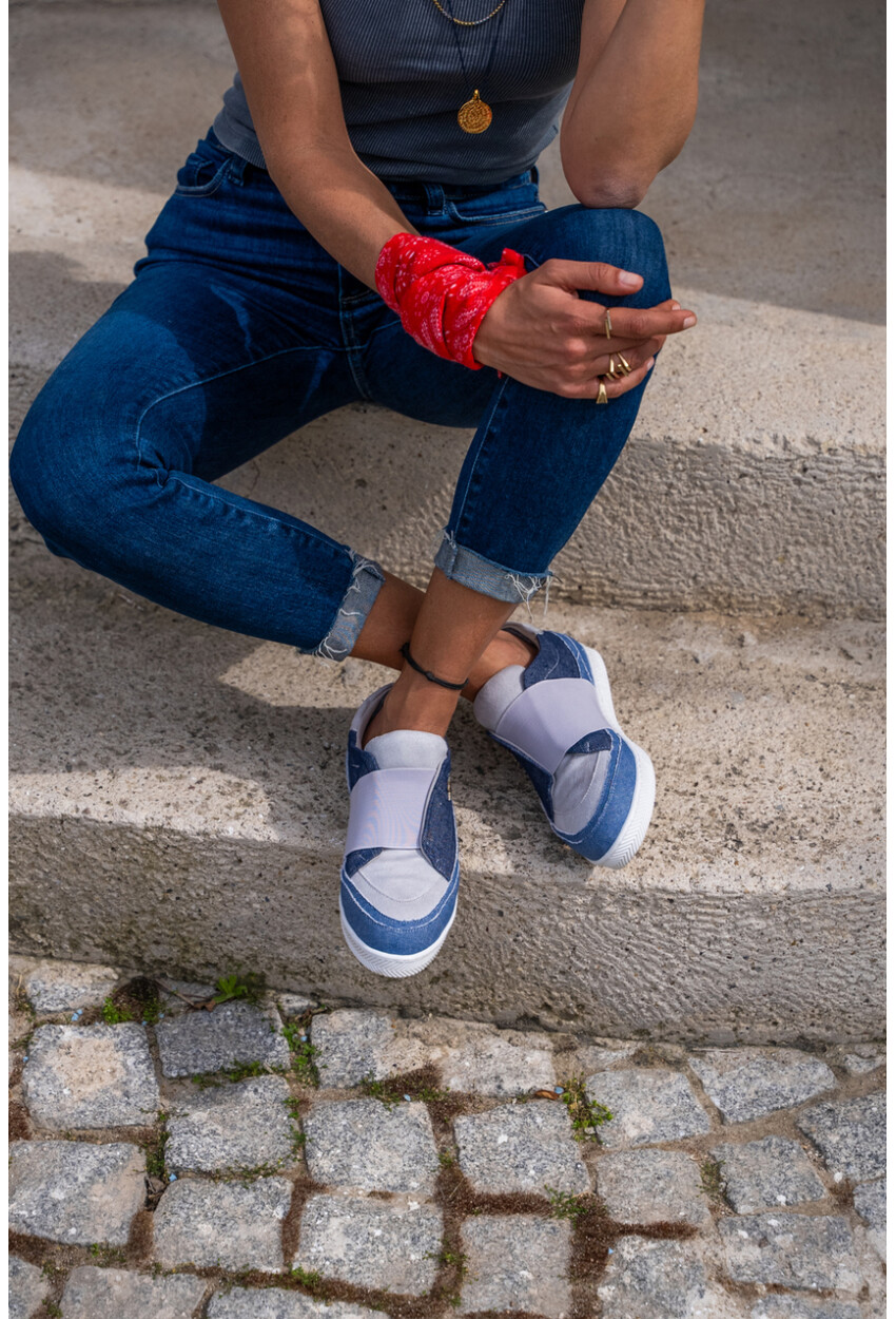 GUKI35 Kadın Lacivert Günlük Rahat Vegan Comfort Sneaker SPICA-070