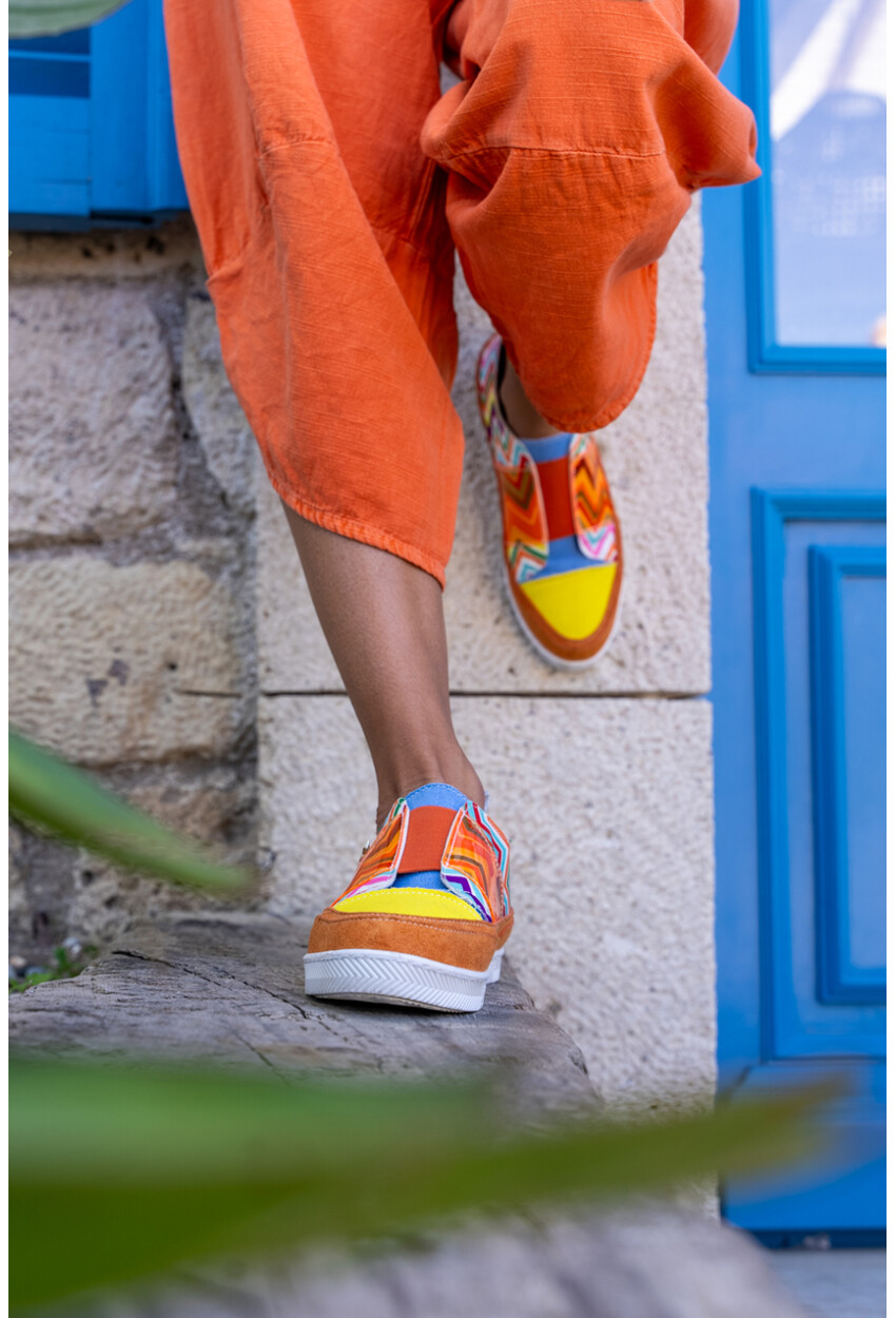 GUKI35 Kadın Multi Günlük Rahat Vegan Rainbow Sneaker