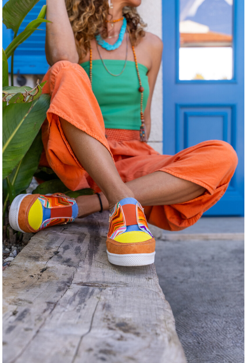 GUKI35 Kadın Multi Günlük Rahat Vegan Rainbow Sneaker