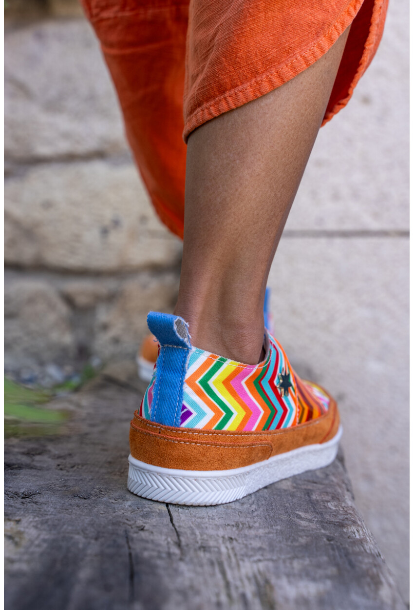 GUKI35 Kadın Multi Günlük Rahat Vegan Rainbow Sneaker